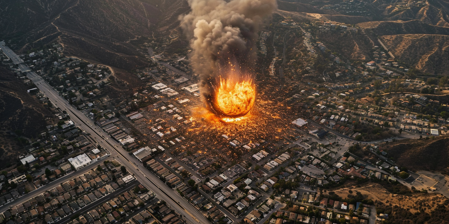 Hollywood Meteor Explosion Photo