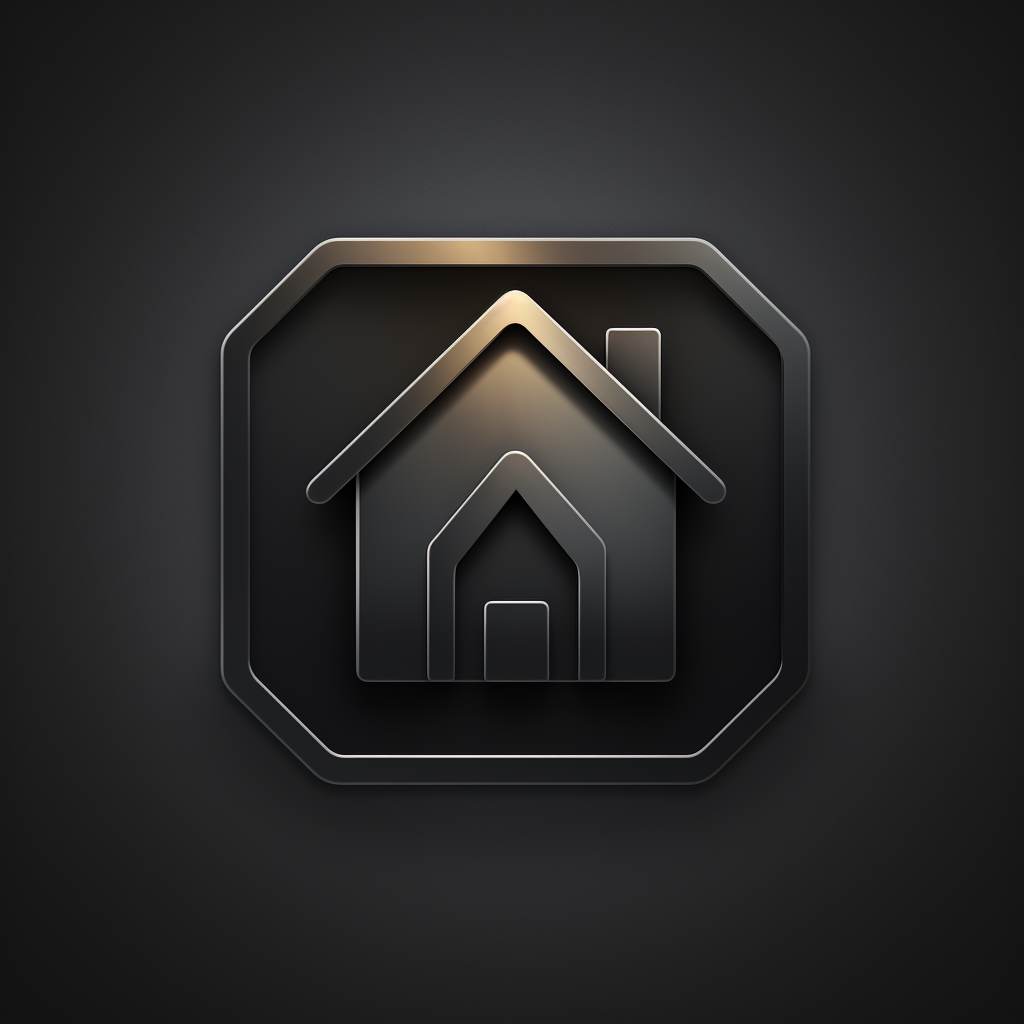 Black theme home page icon button