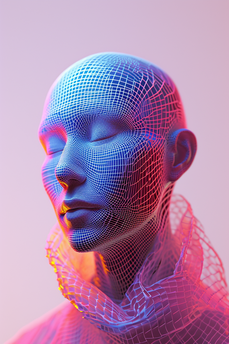 Human basemesh with abstract mimic