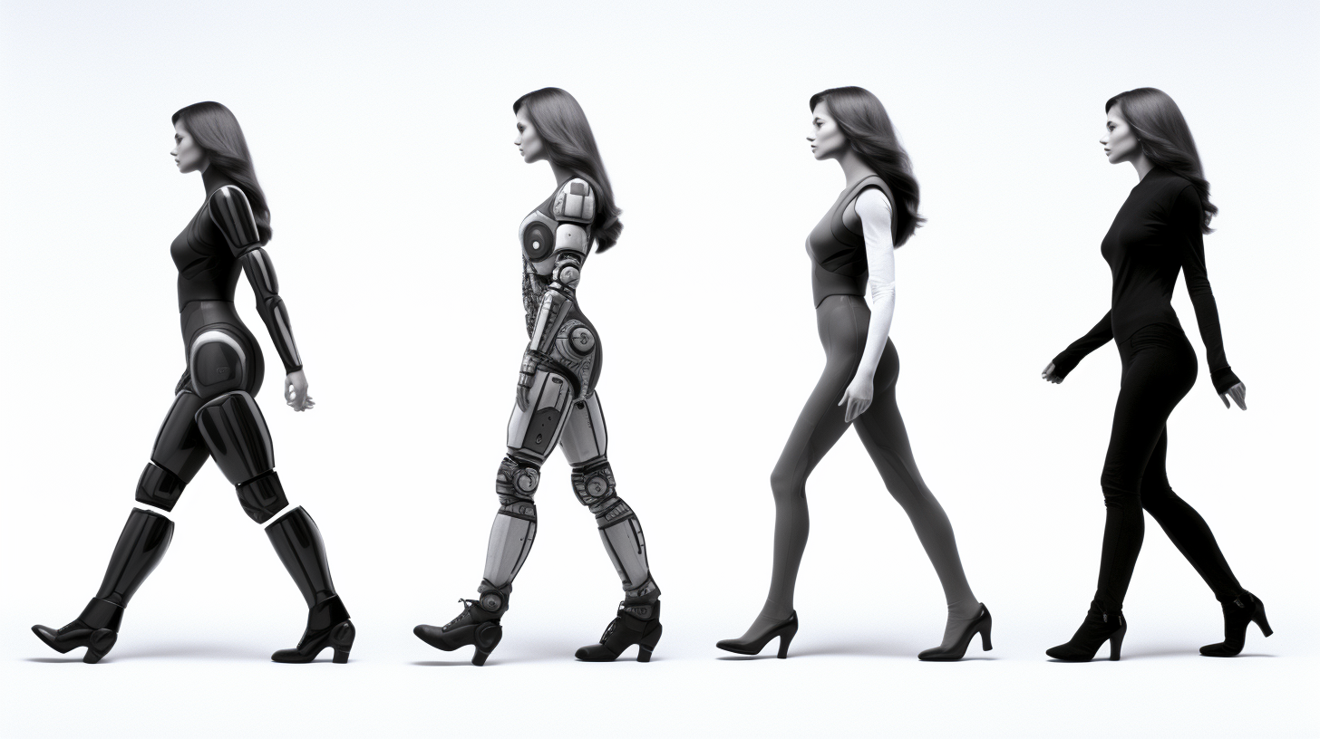 Evolution of human women figures