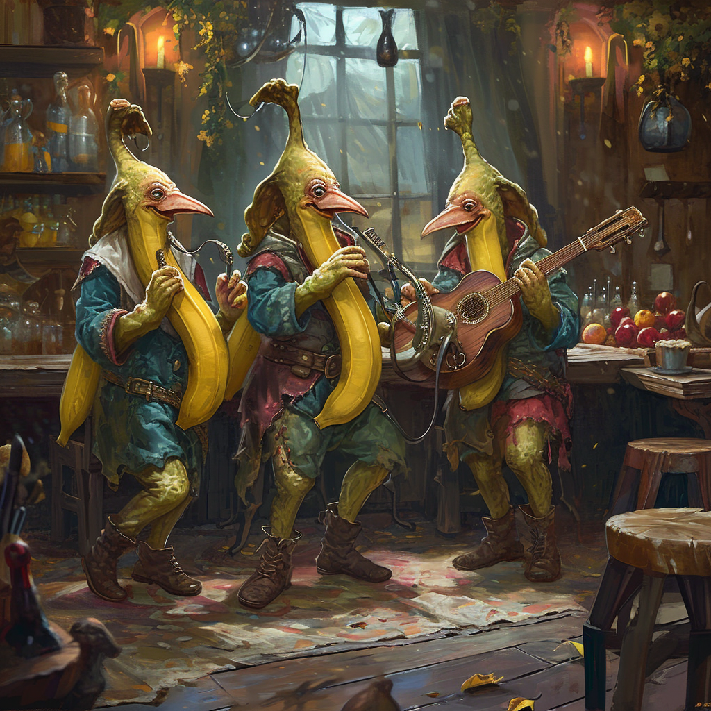 Humanoid Bananas Performing at Medieval Tavern