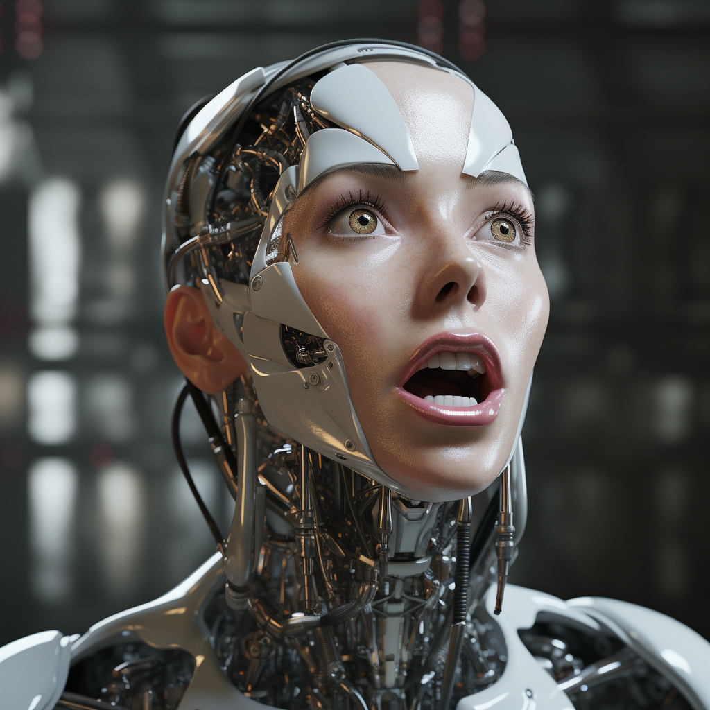 Realistic humanoid robot with expressive mouth