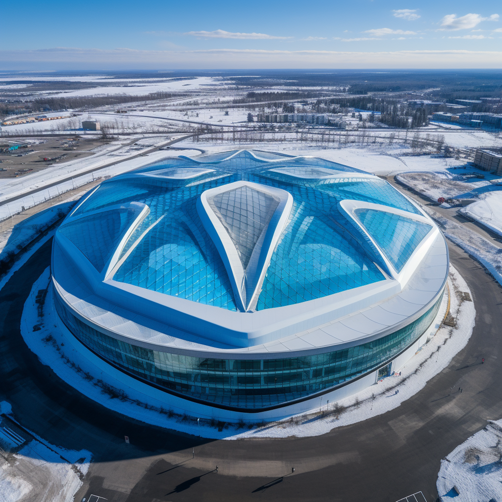 Ice Arena Above View