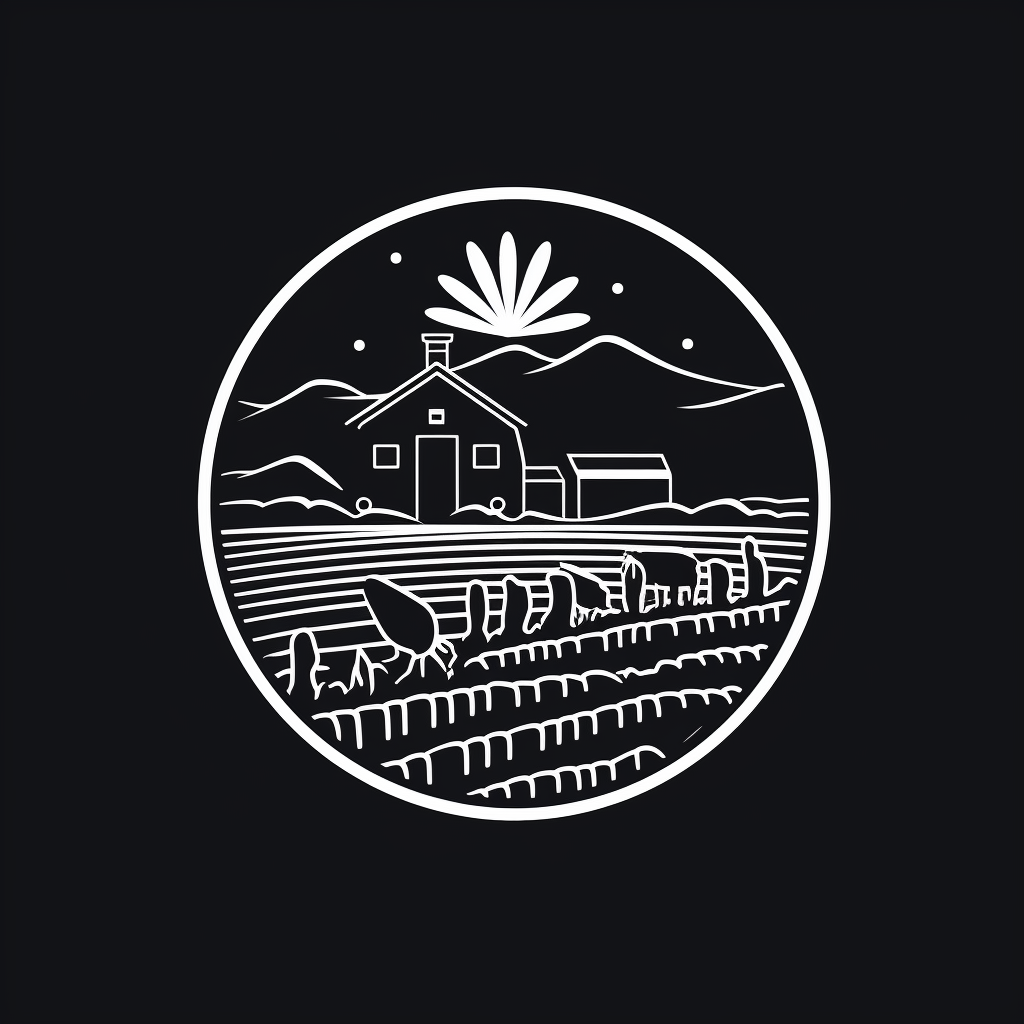 Icon Farm Logo Outline Black White