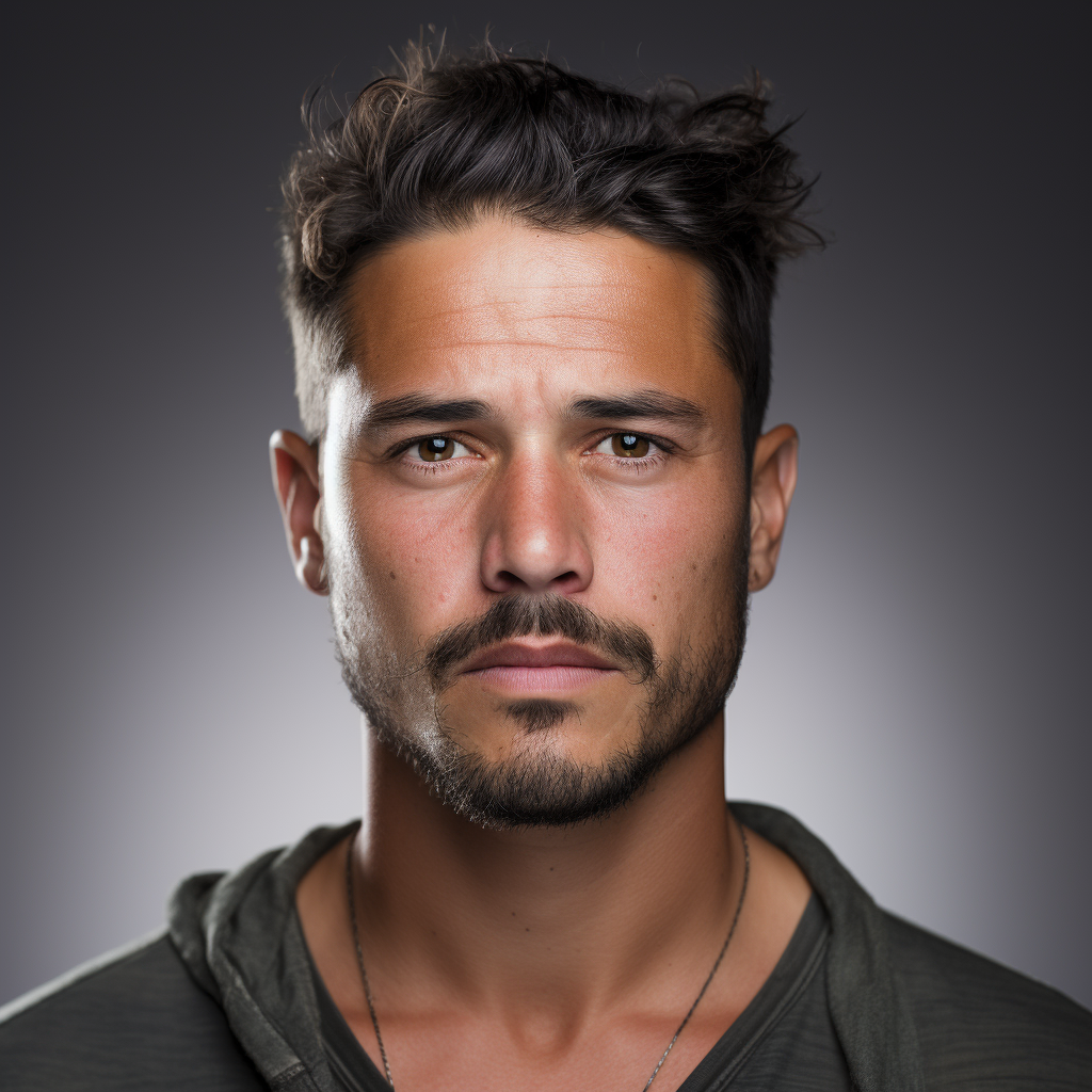 Latin man ID photo headshot