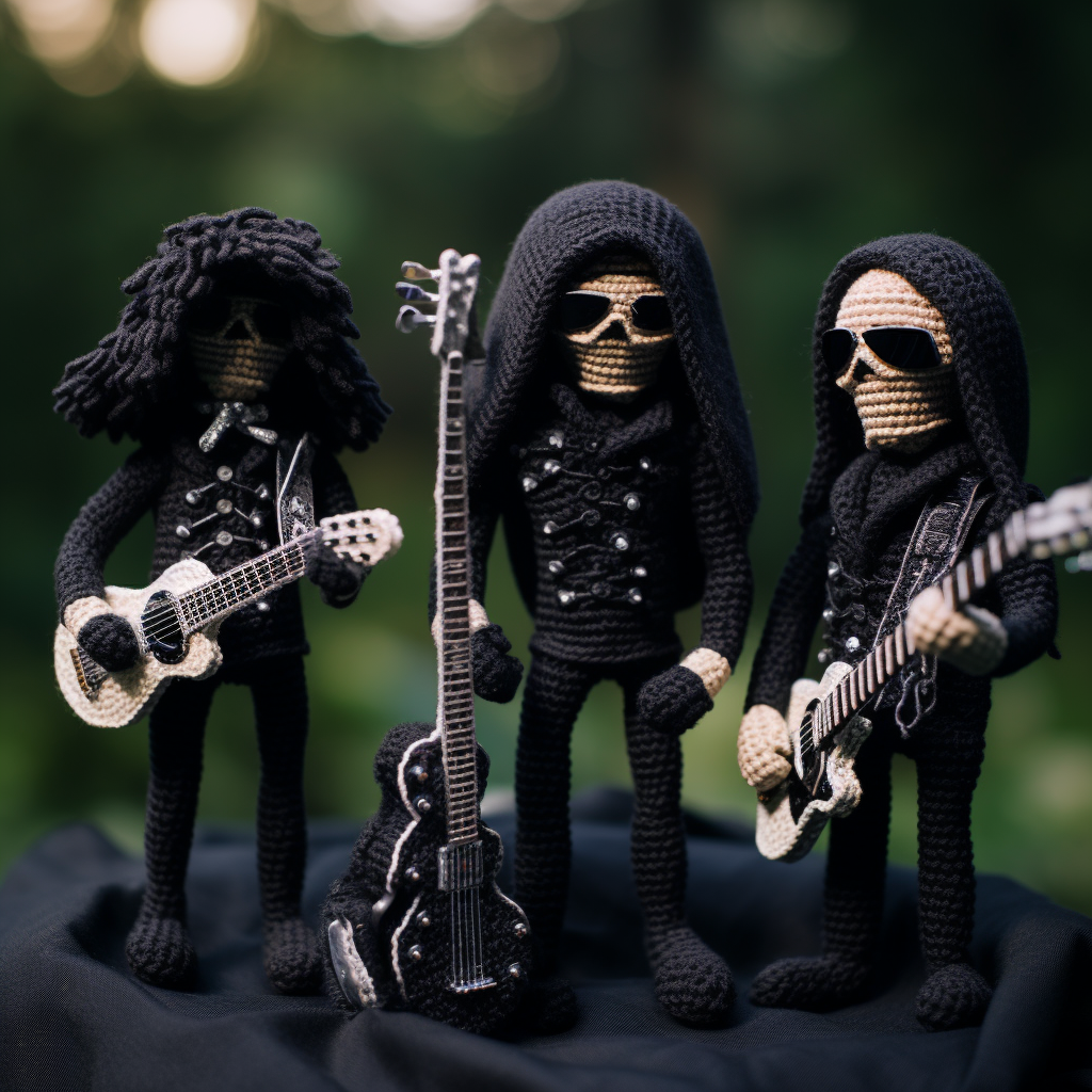 Crochet figurine of Immortal band