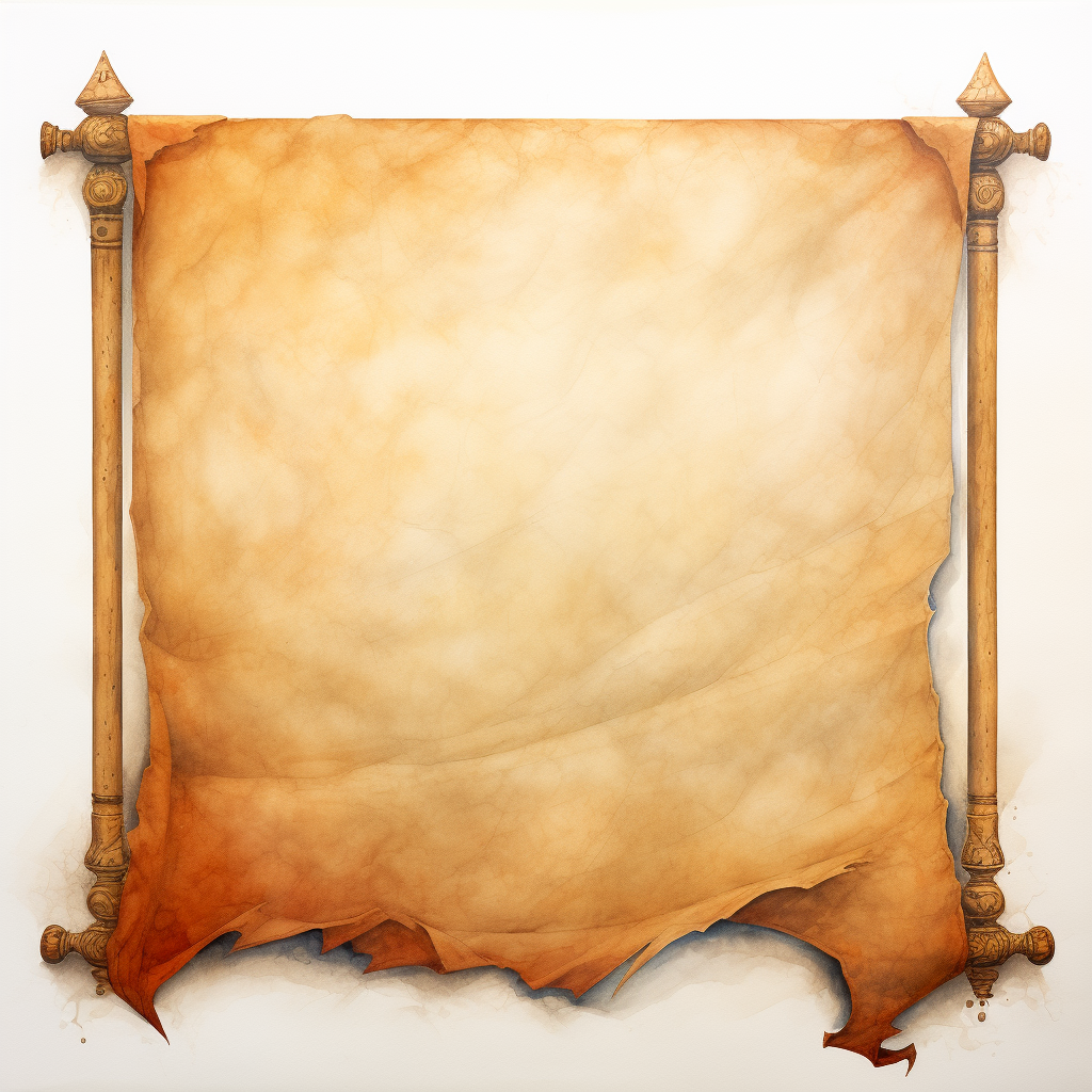 Beautiful impressionistic watercolor parchment banner