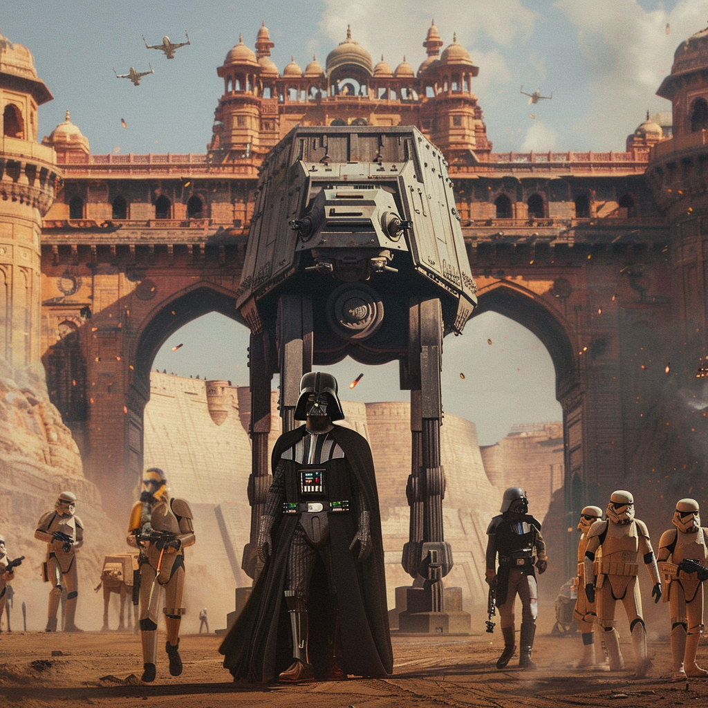 Star Wars characters in Indian fort