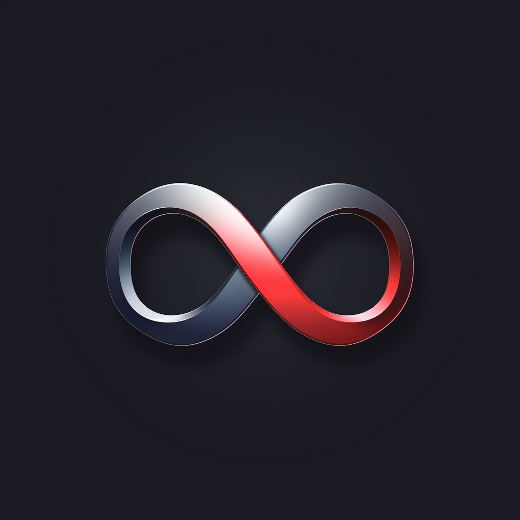 Modern minimalist infinity logo design