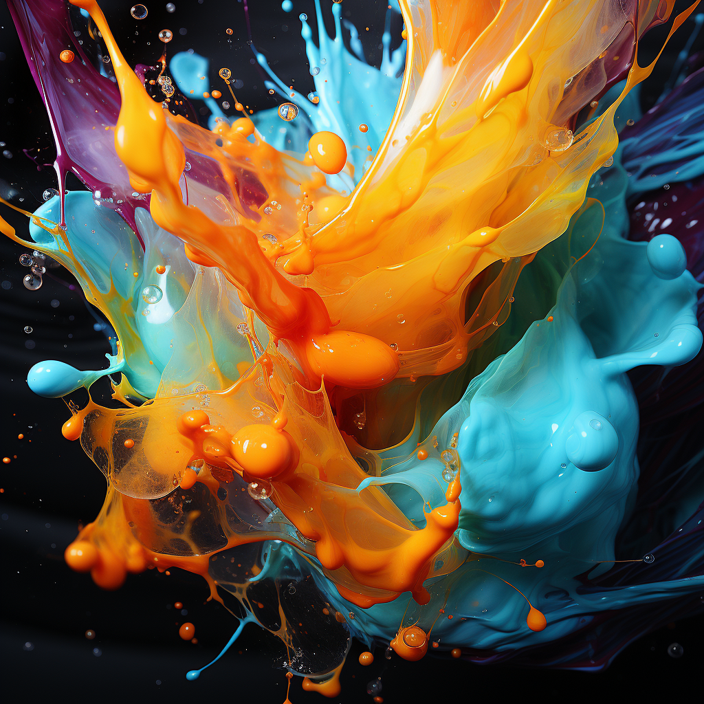 Colorful ink splatter artwork