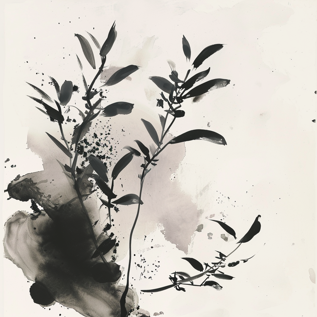 Ink Painting of Plant