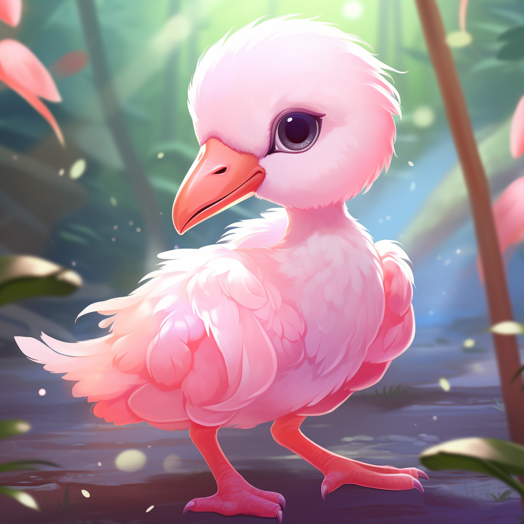 Adorable baby flamingo in HQ image