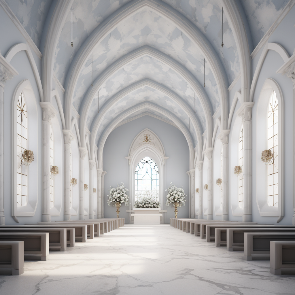 Beautiful interior chapel with serene ambience