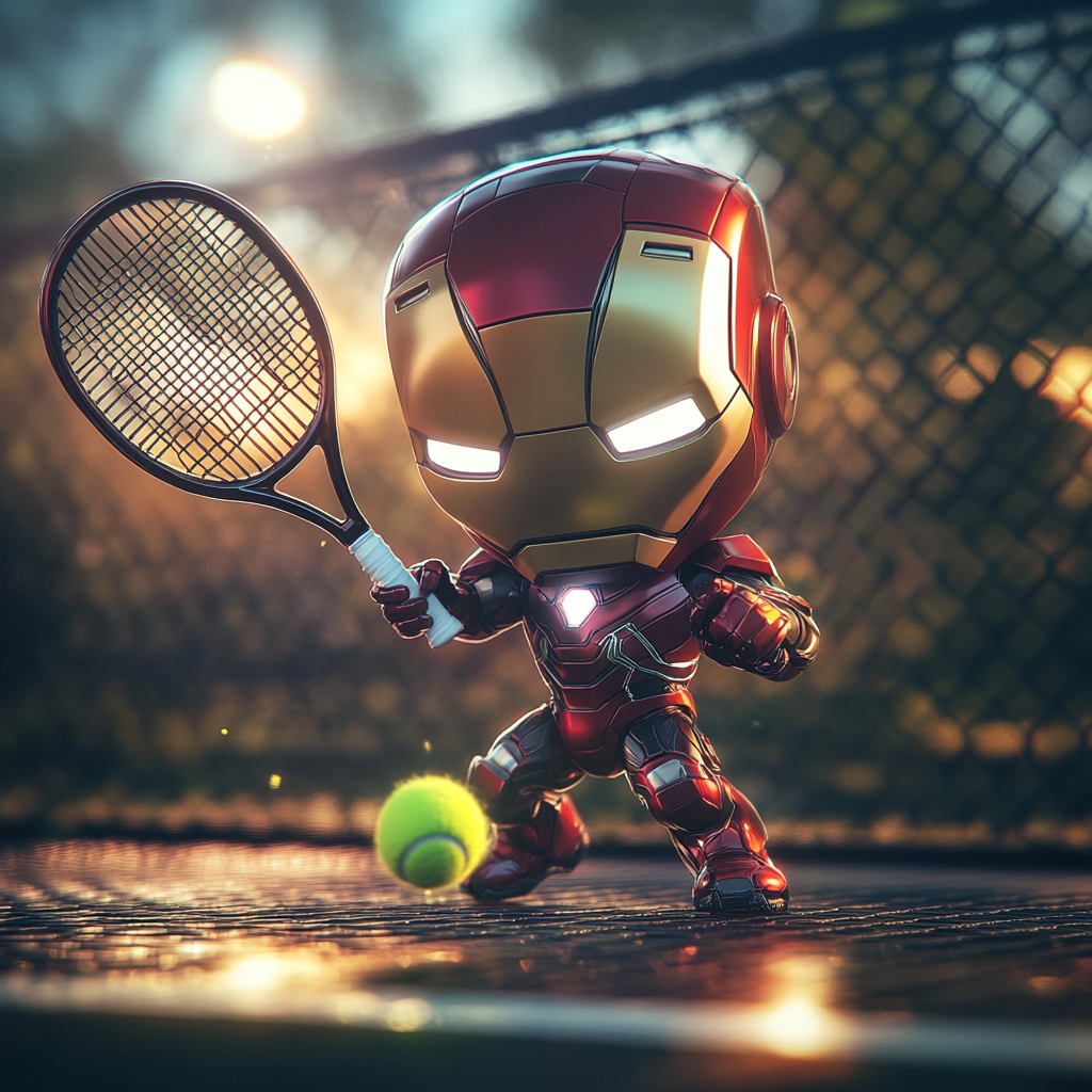 Chibi Iron Man Tennis Racket