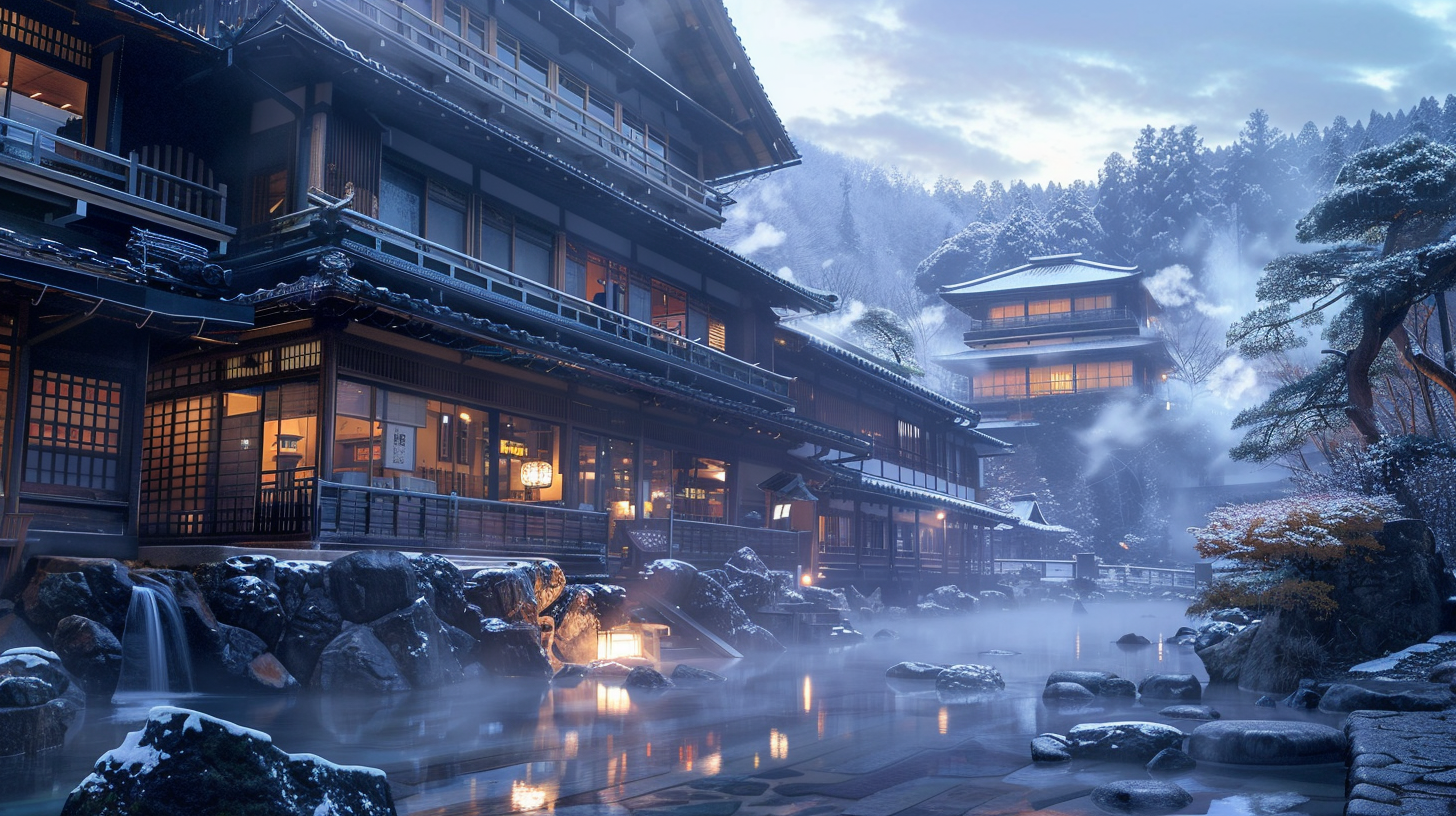 Japanese oldest hotel onsen photo