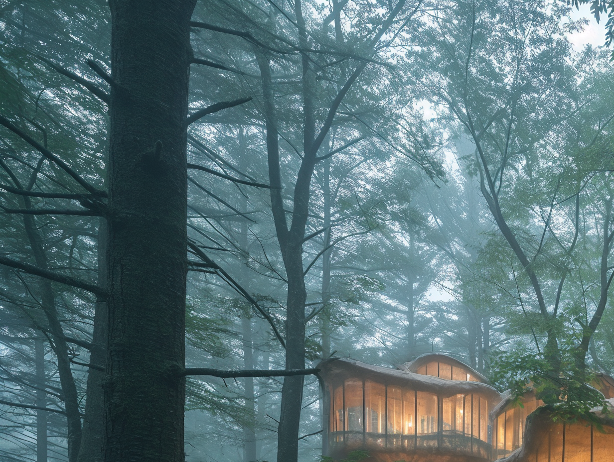 Japanese forest laboratory pavilion