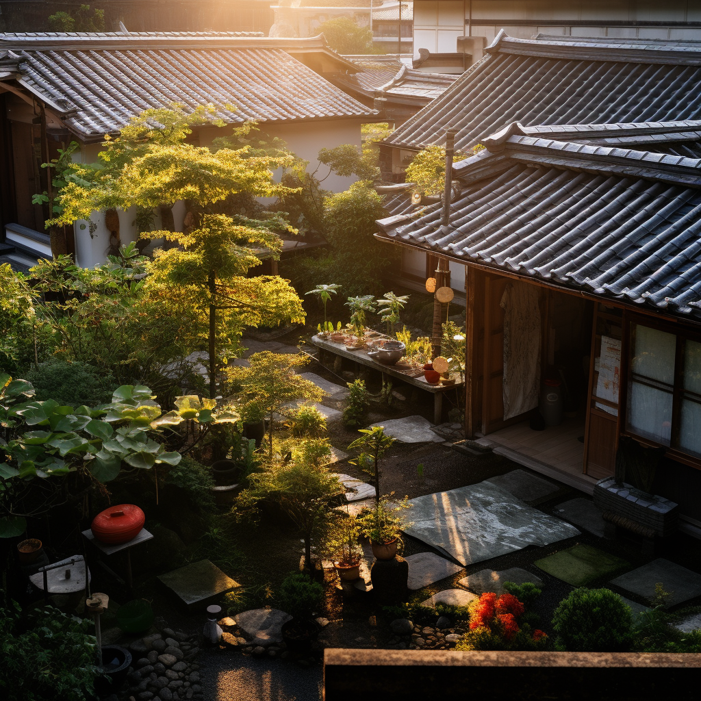 Cozy Courtyard with Vegetable and Fruit Trees