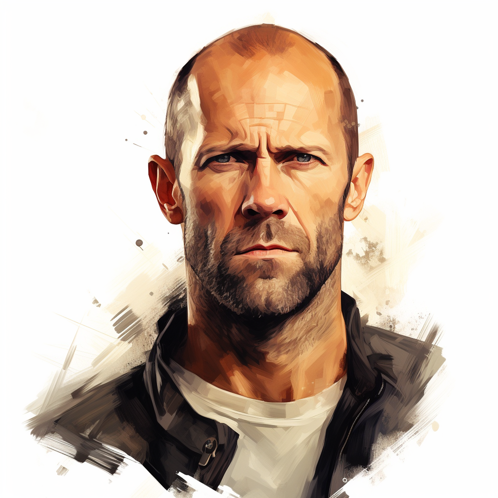 Jason Statham in realistic oil painting style