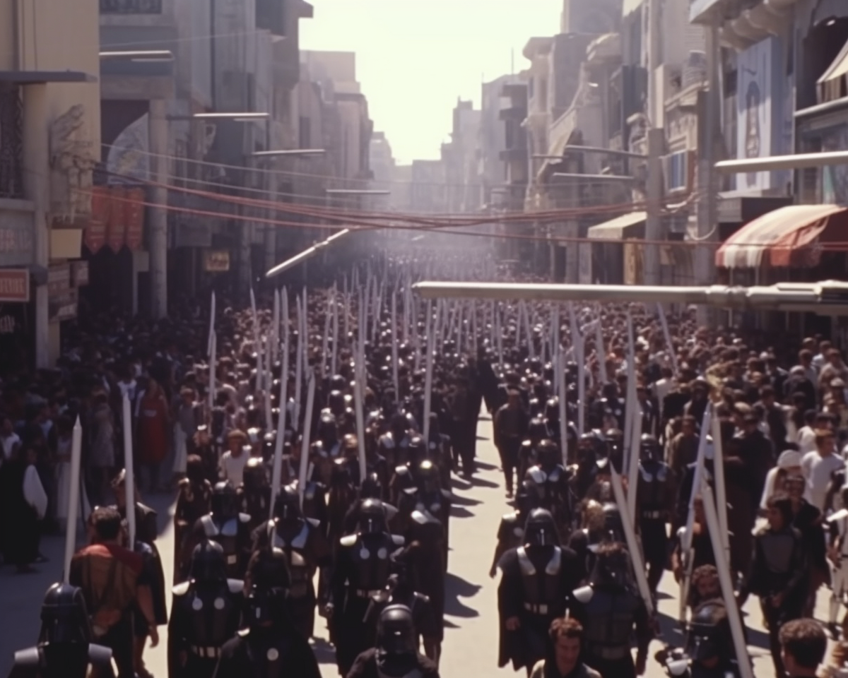 Jedis with lightsabers supporting Palestine