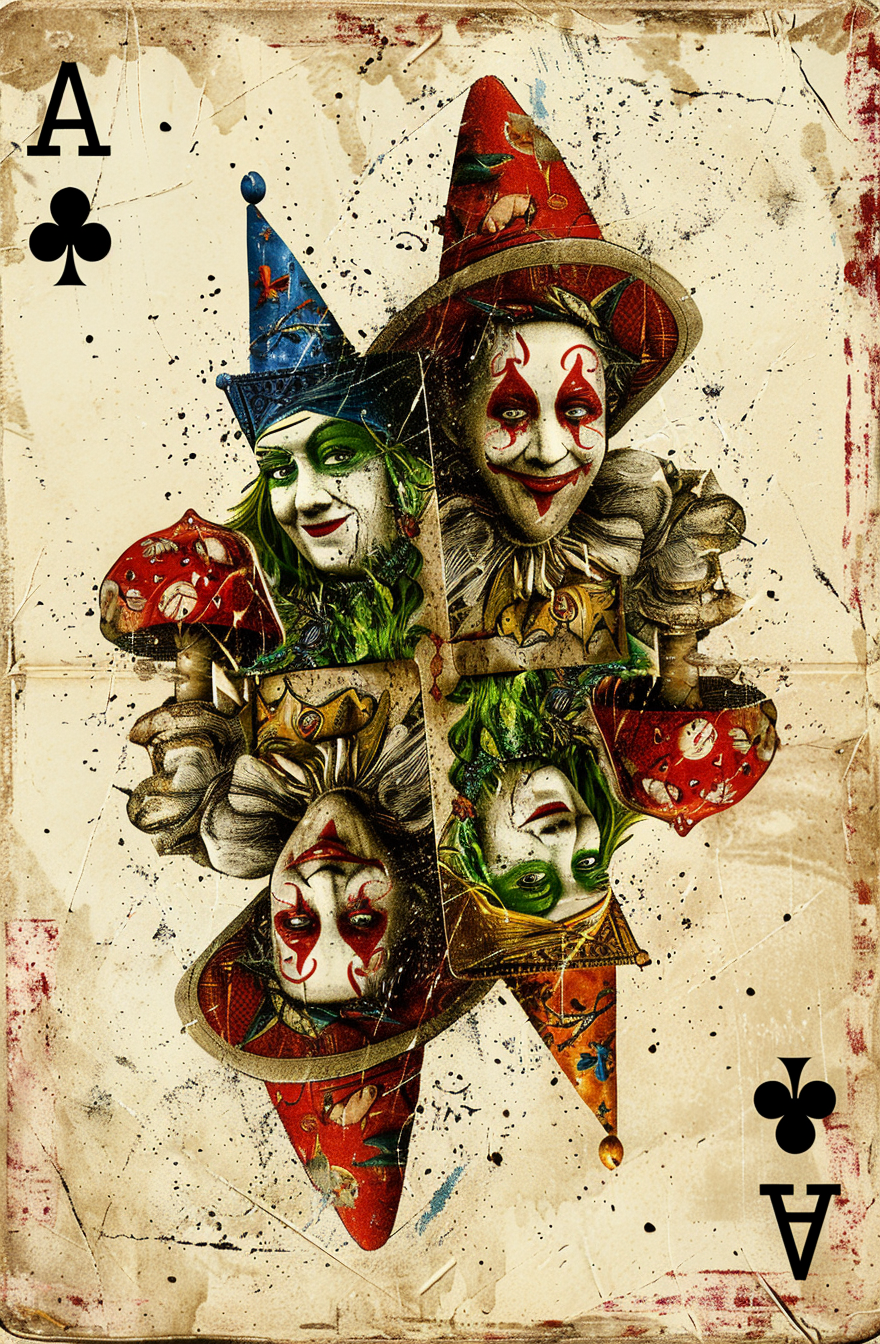 Psychedelic Jester Playing Cards Artwork