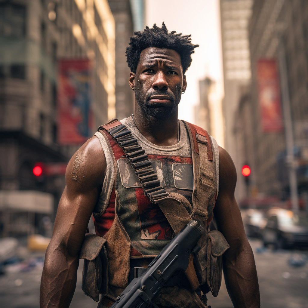 Joel Embiid playing Tyler Durden in 90s