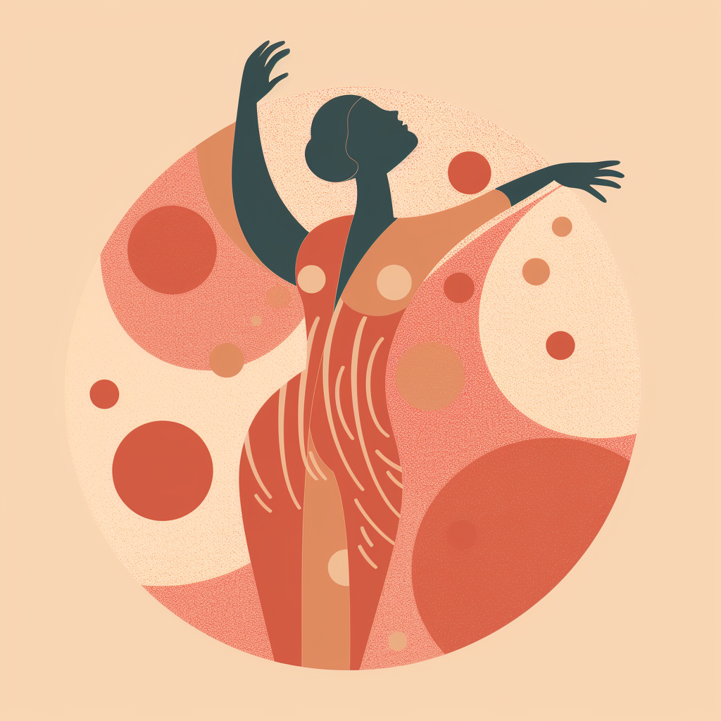 Vector Graphic of Joyful Female Shape