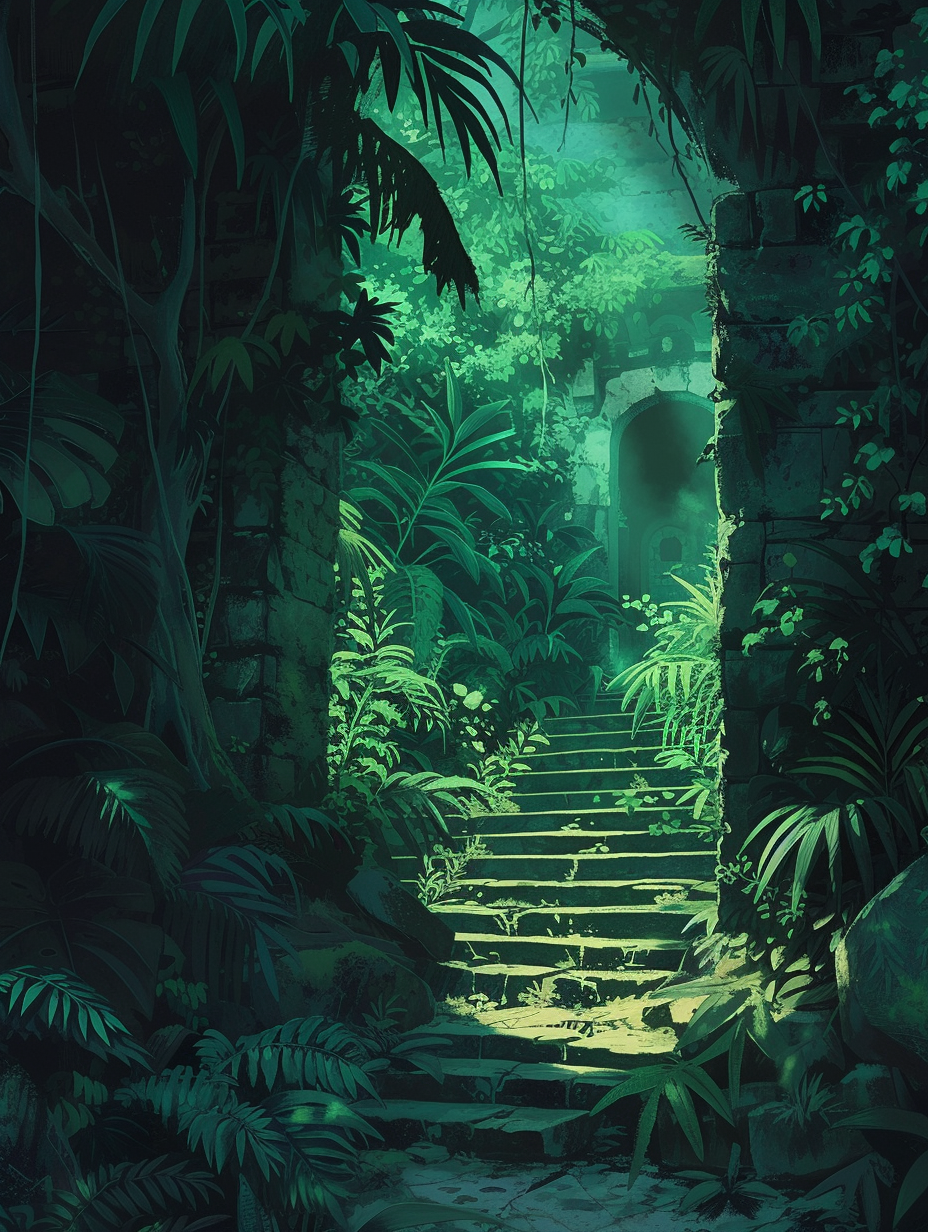 Jungle Studios Ghibli Green Shades 4K Illustration