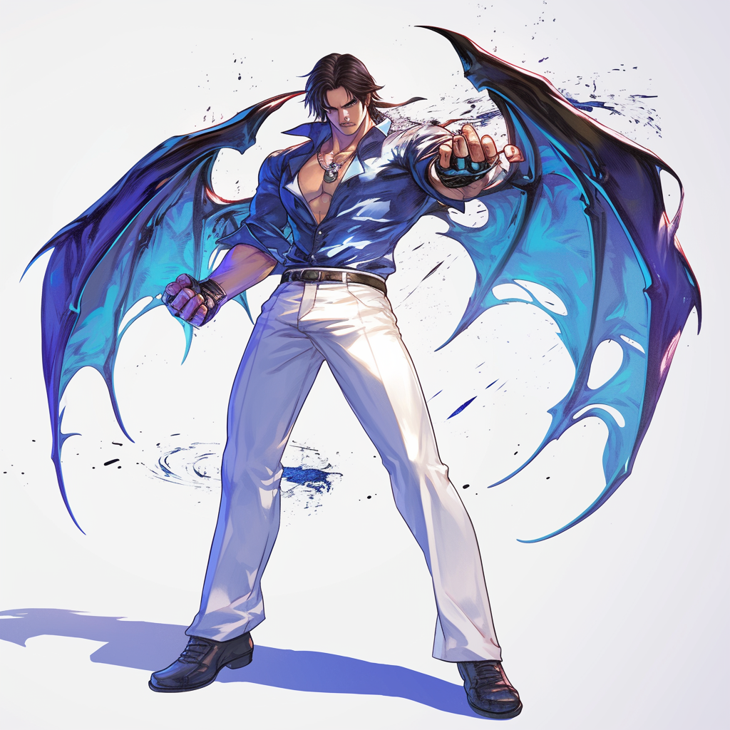 Kazuya with Demon Wings