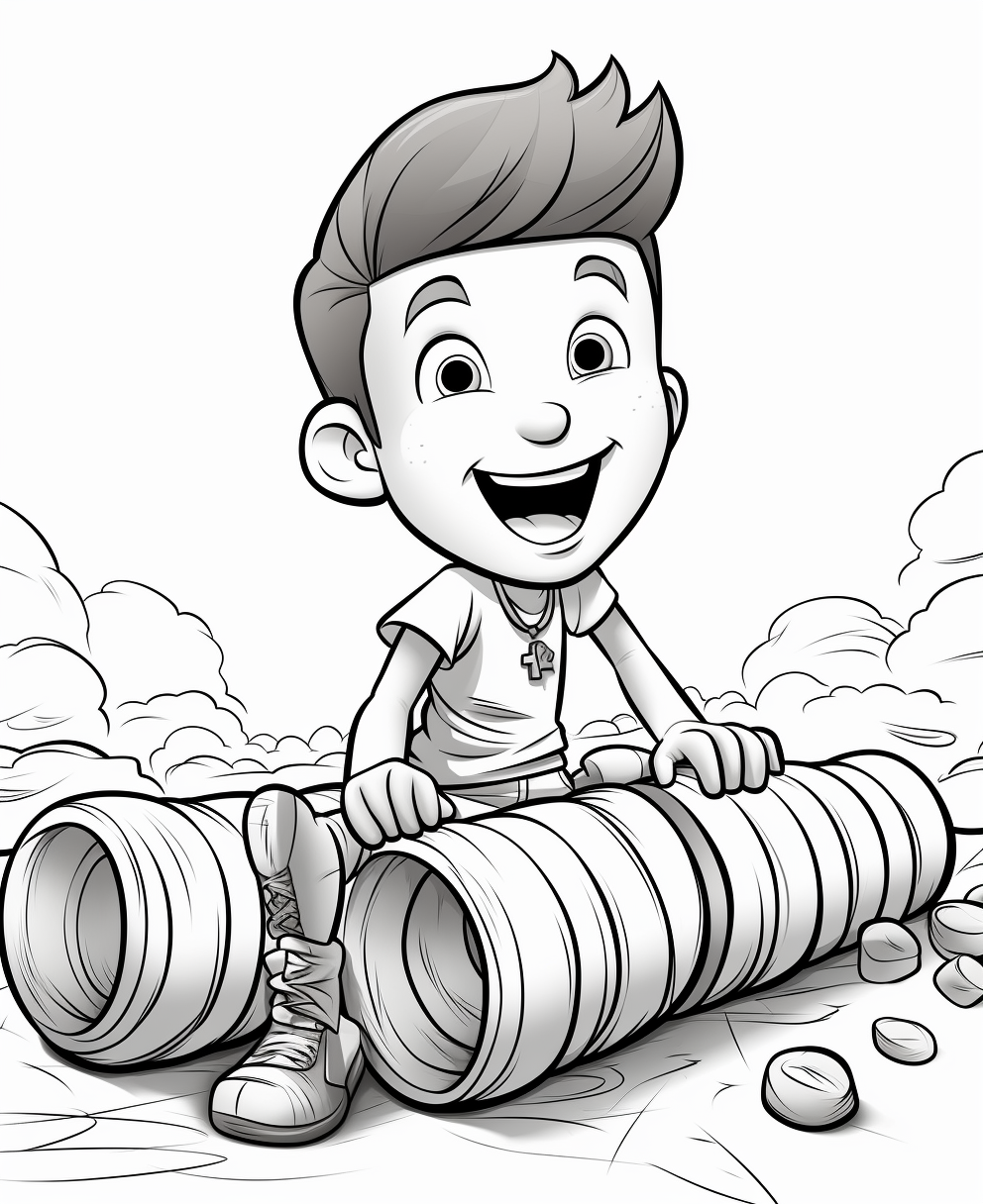 Cute Cartoon Nut Roll Image