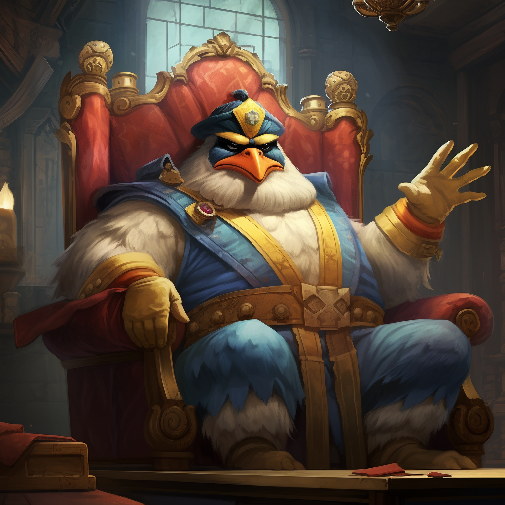 King Dedede giving middle finger