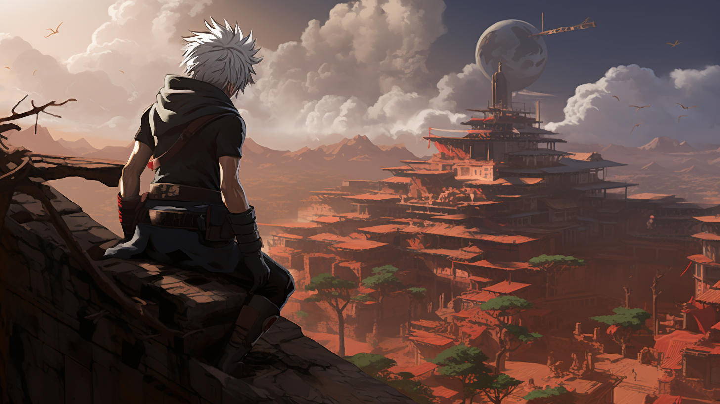 Kakashi Hatake guarding Konoha Village