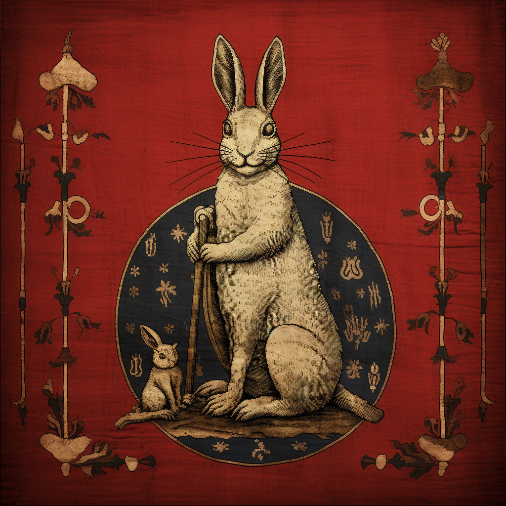 Carpe et Le Lapin Medieval Flag