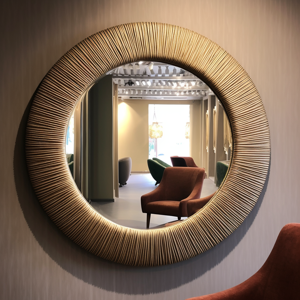 Elegant Raffia Maadili Mirror Piece