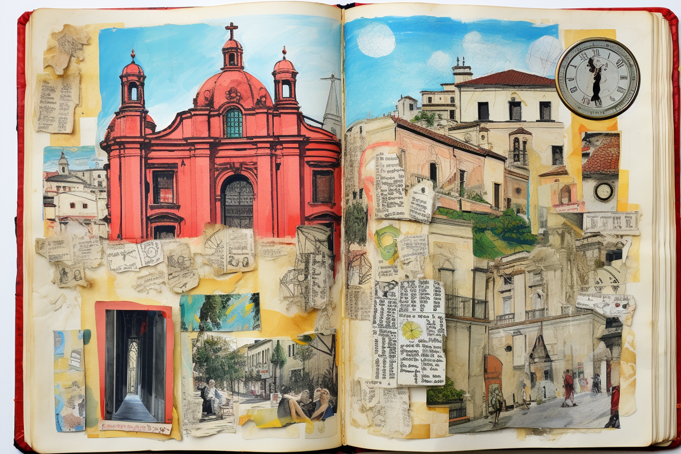 Vibrant Latin Europe Travel Sketchbook Artwork