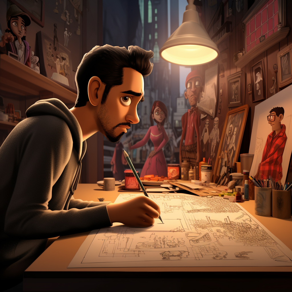 Sketching a latino character with passion