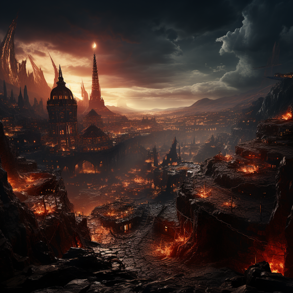 Stunning Lava Fantasy City