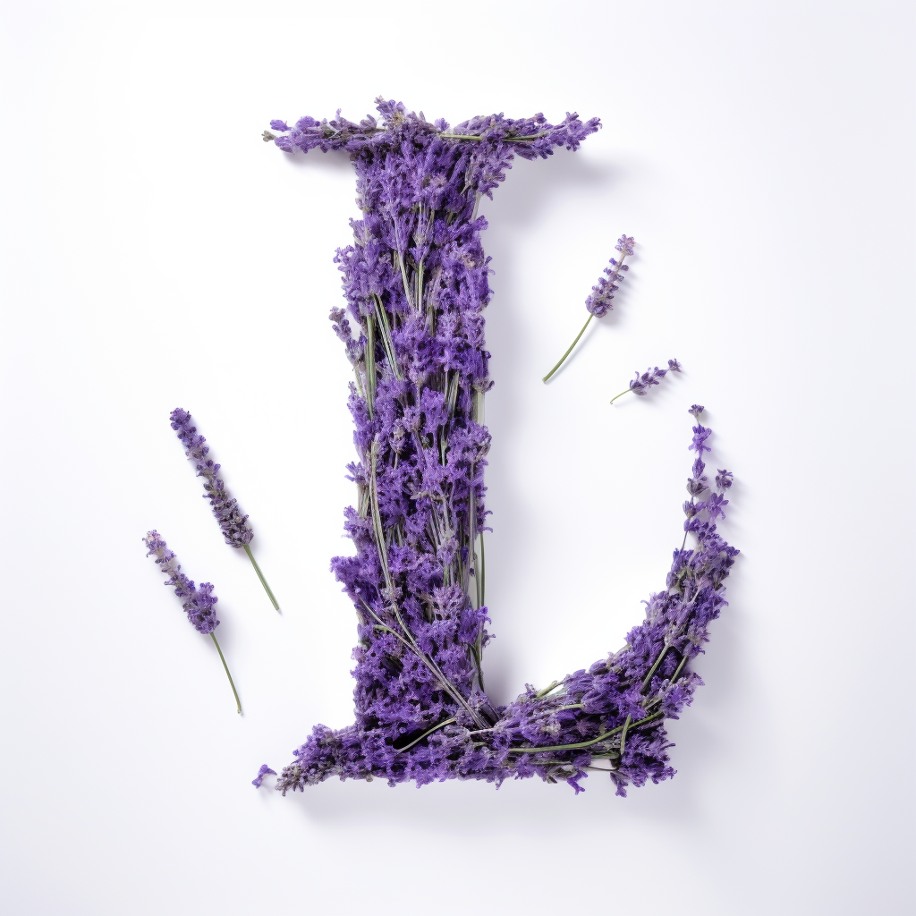 Lavender plants on white surface