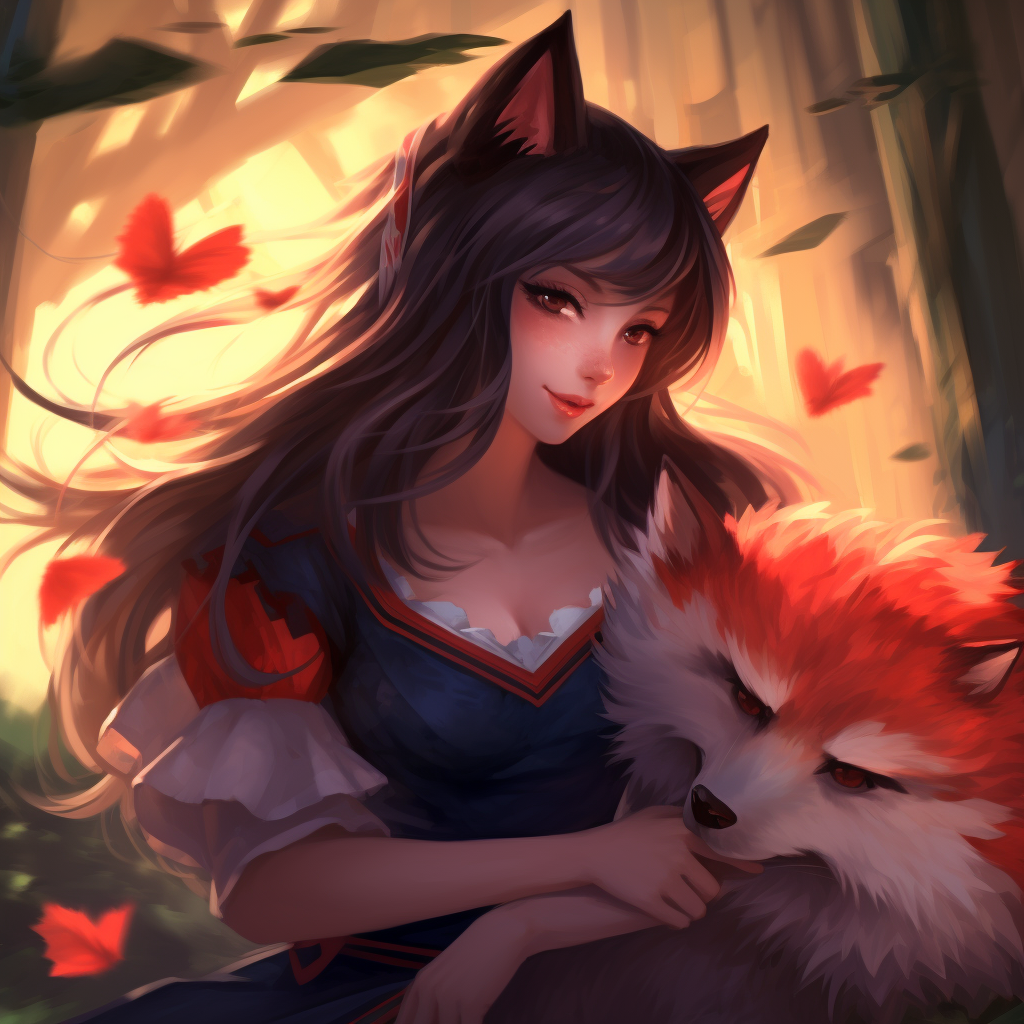 Ahri champion artwork in League of Legends