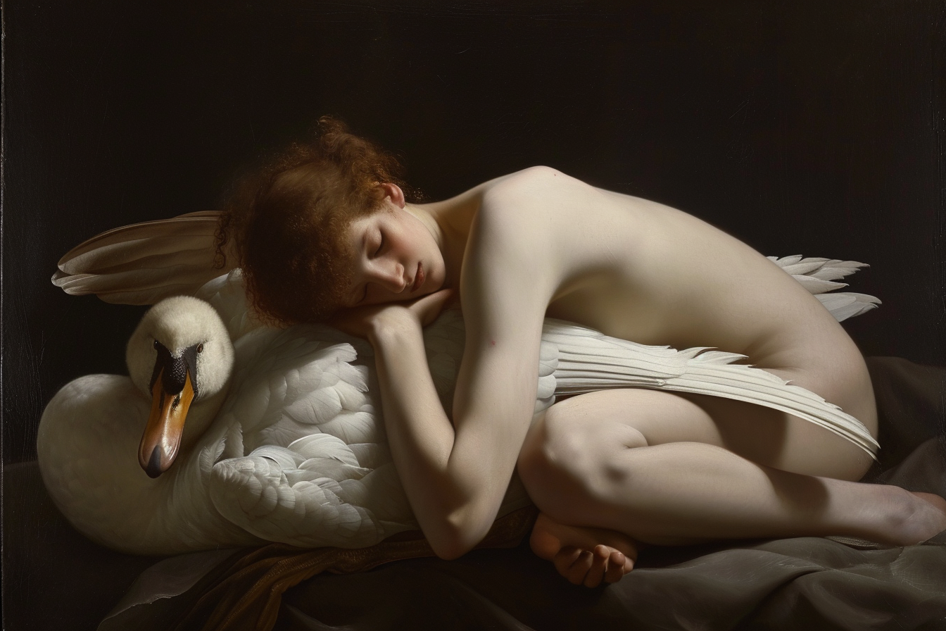 Leda and the Swan Painting