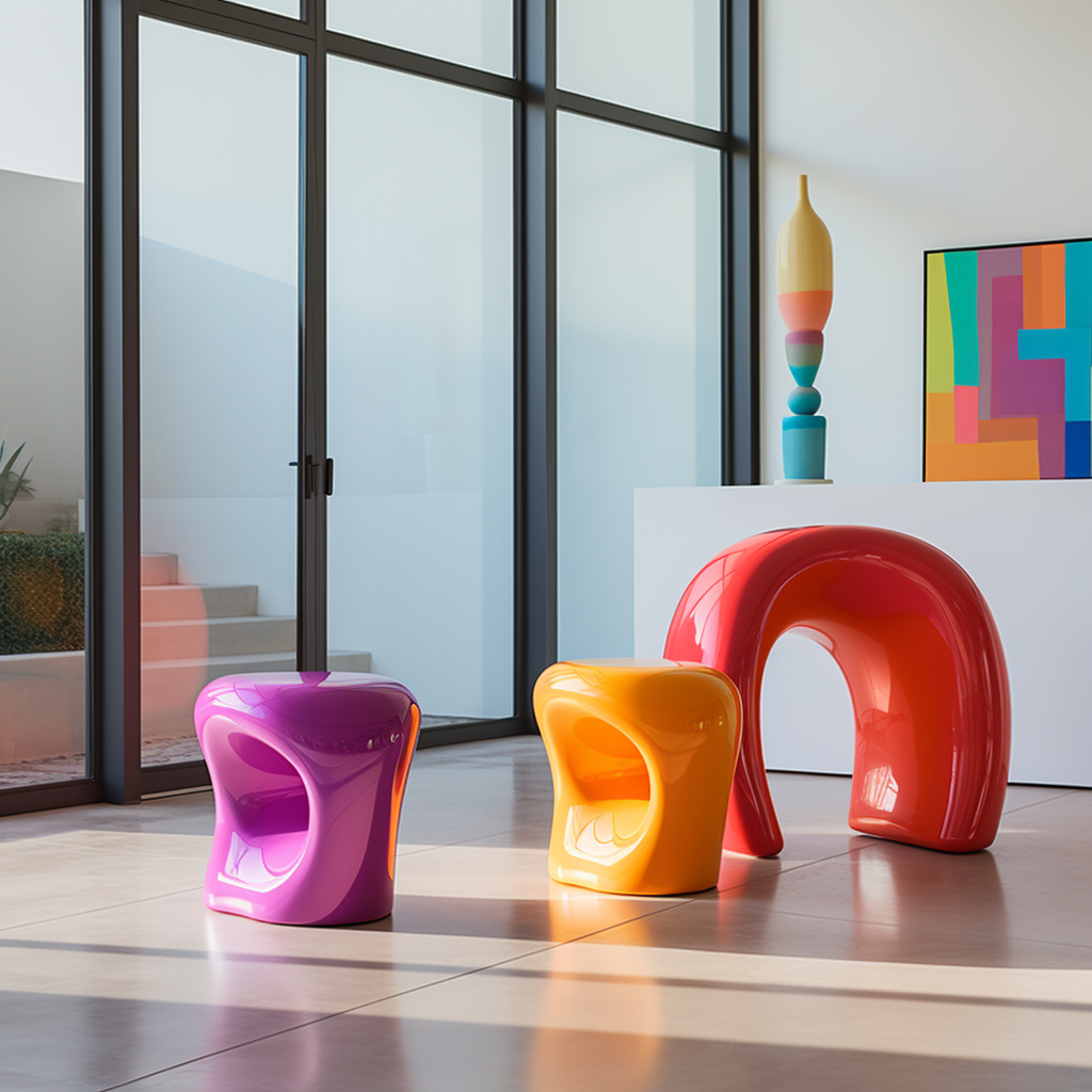 Verner Panton Barhocker in Bold Colors