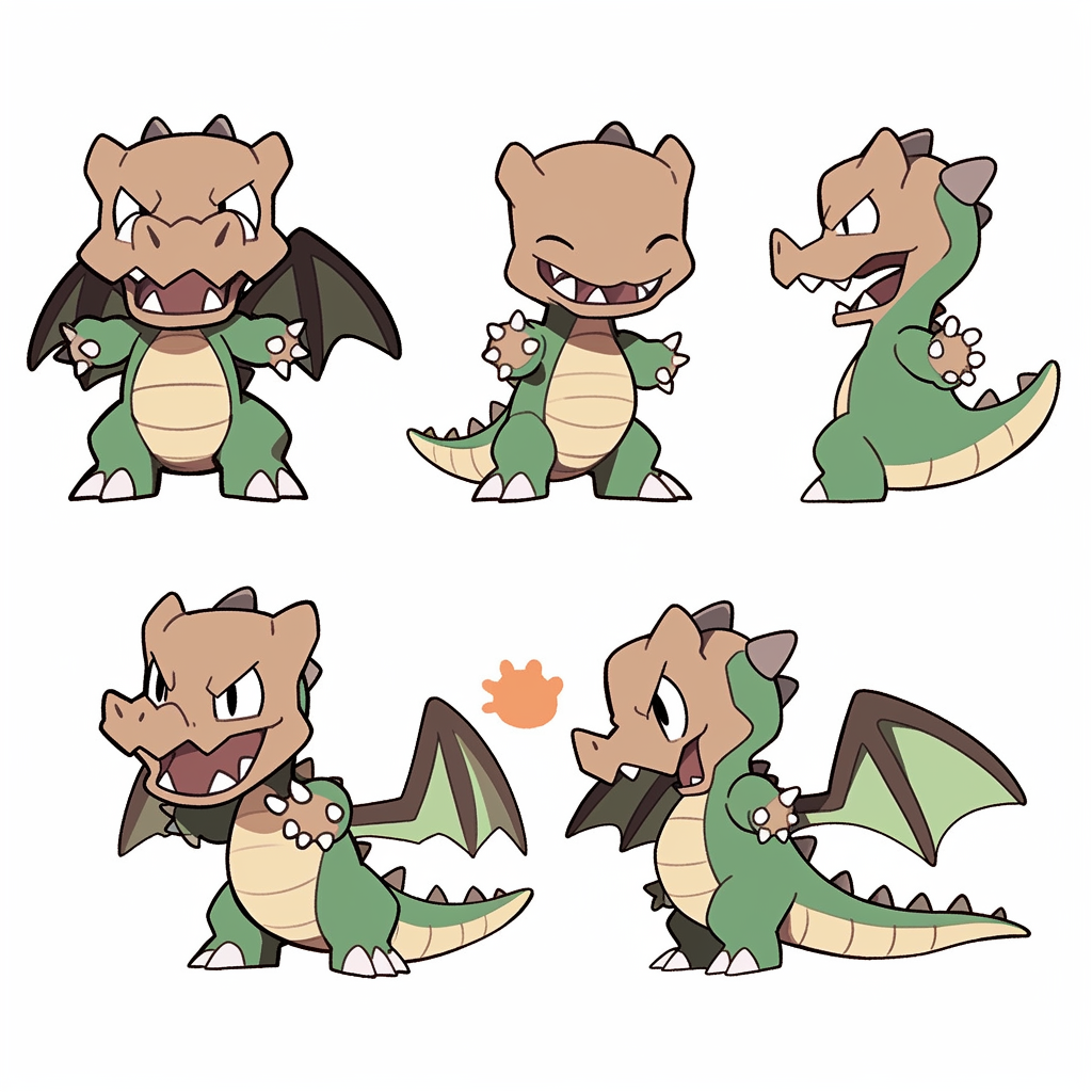 Animated Angry Dragon Illustration