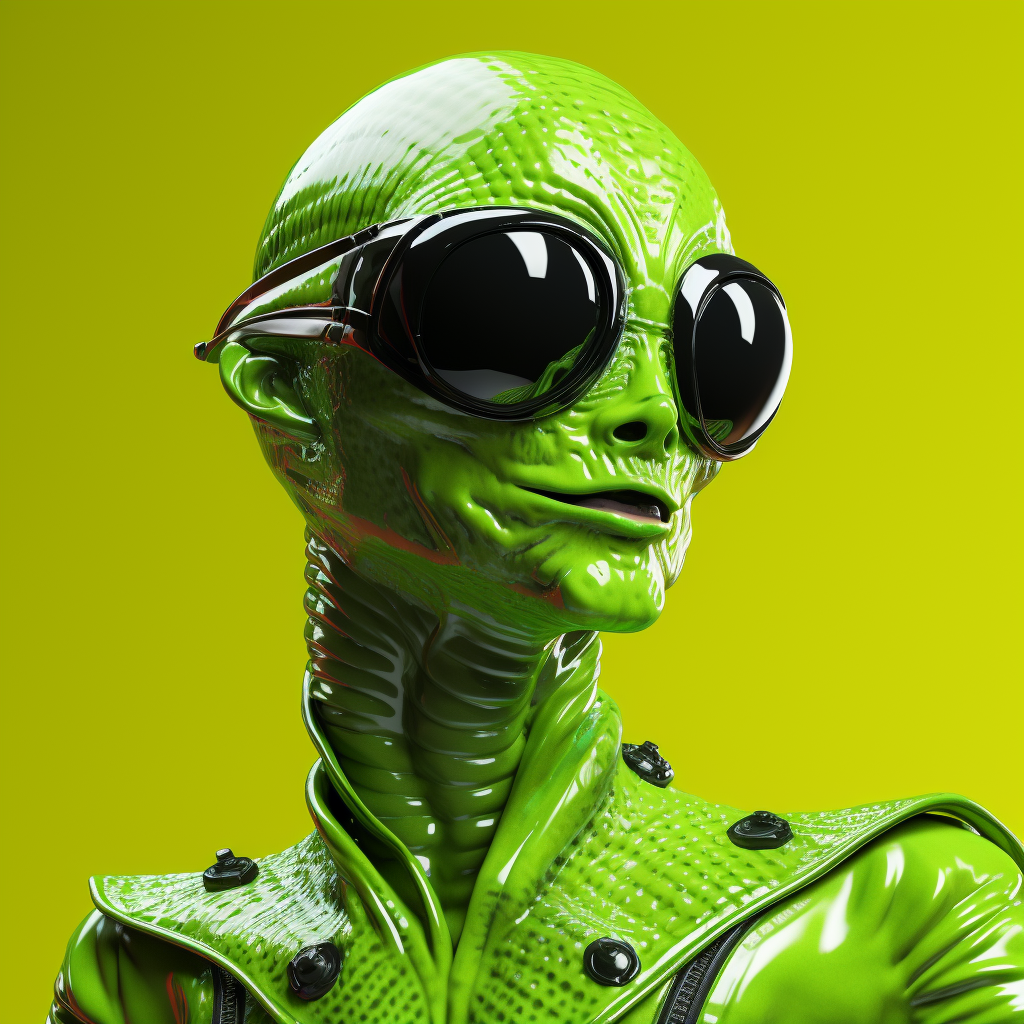 Beautiful lime green alien costume profile picture