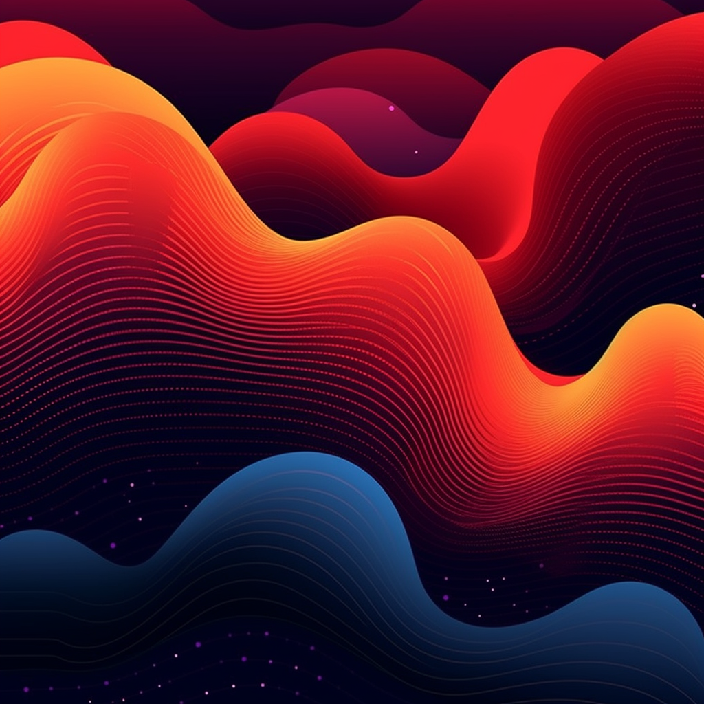 Colorful line graphic univers with gradients