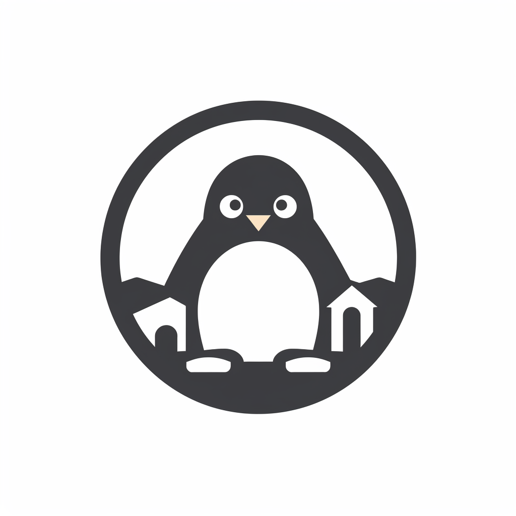 Minimalist Linux Factory Logo