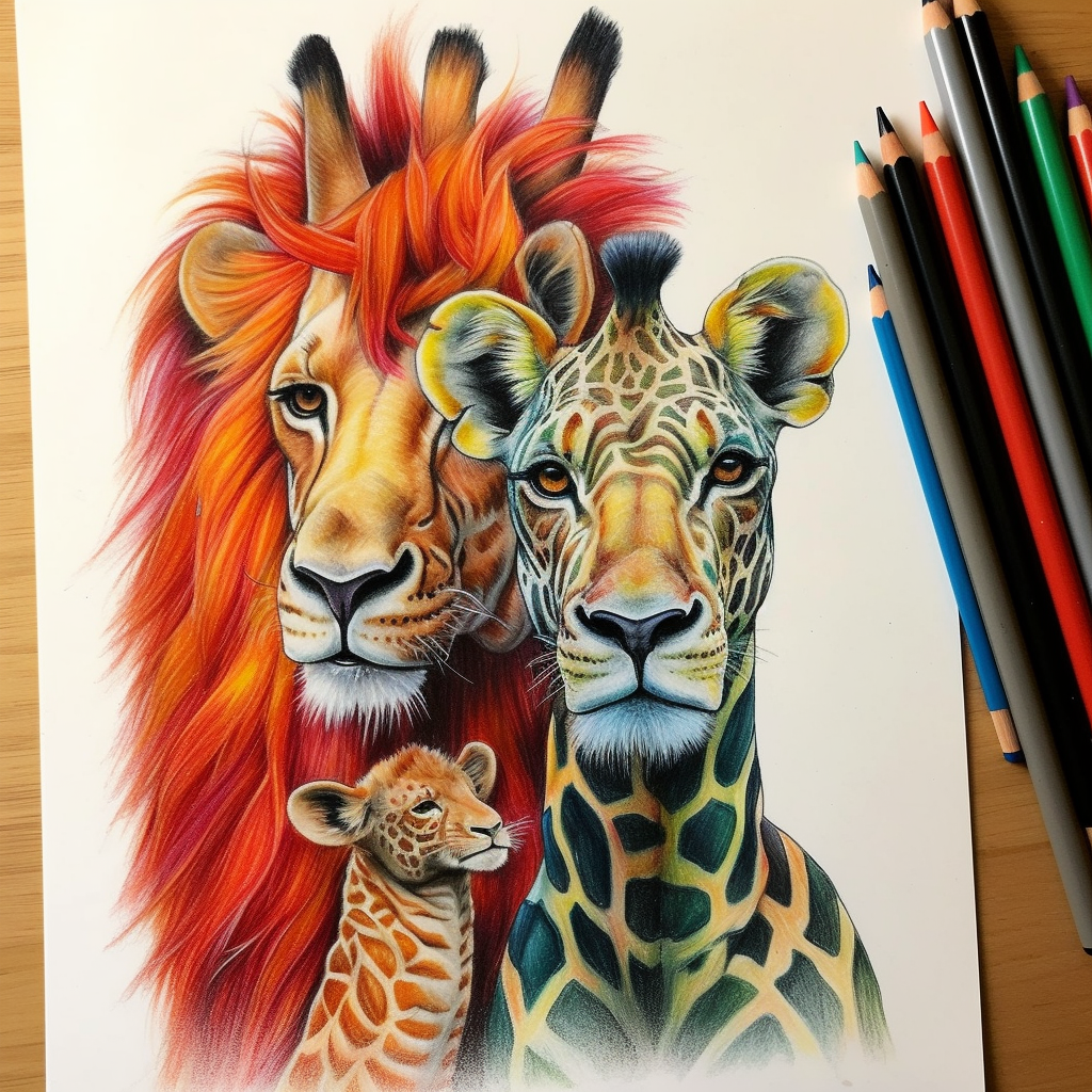 unique lion and giraffe hybrid