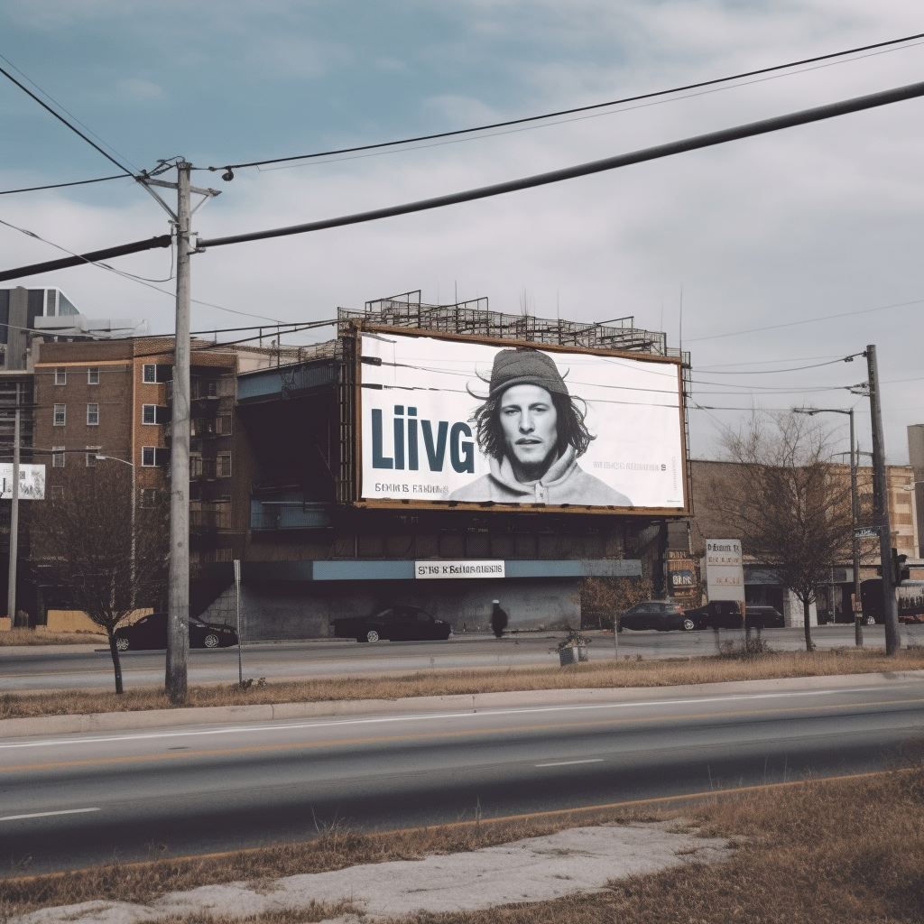 Vibrant living billboard showcasing unique advertising concept