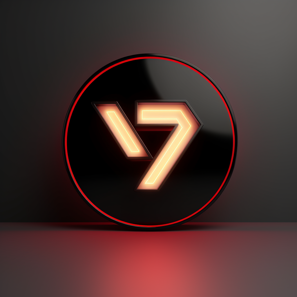 Close-up of 99viz logo on black background