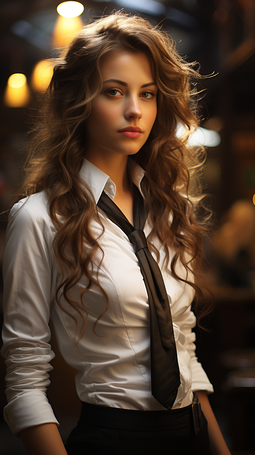 genuine beautiful white-collar woman