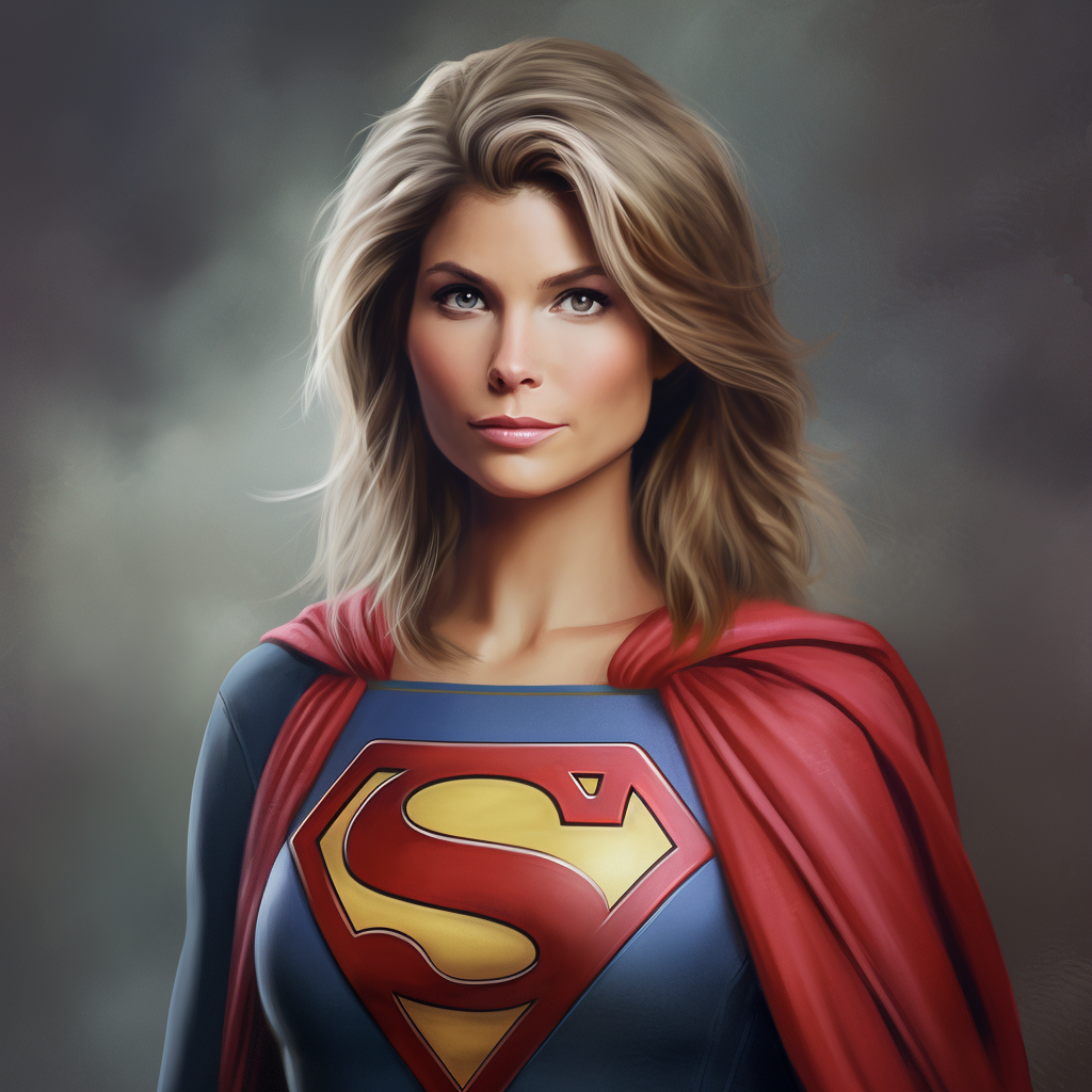 Lori Loughlin as Supergirl Stock Image