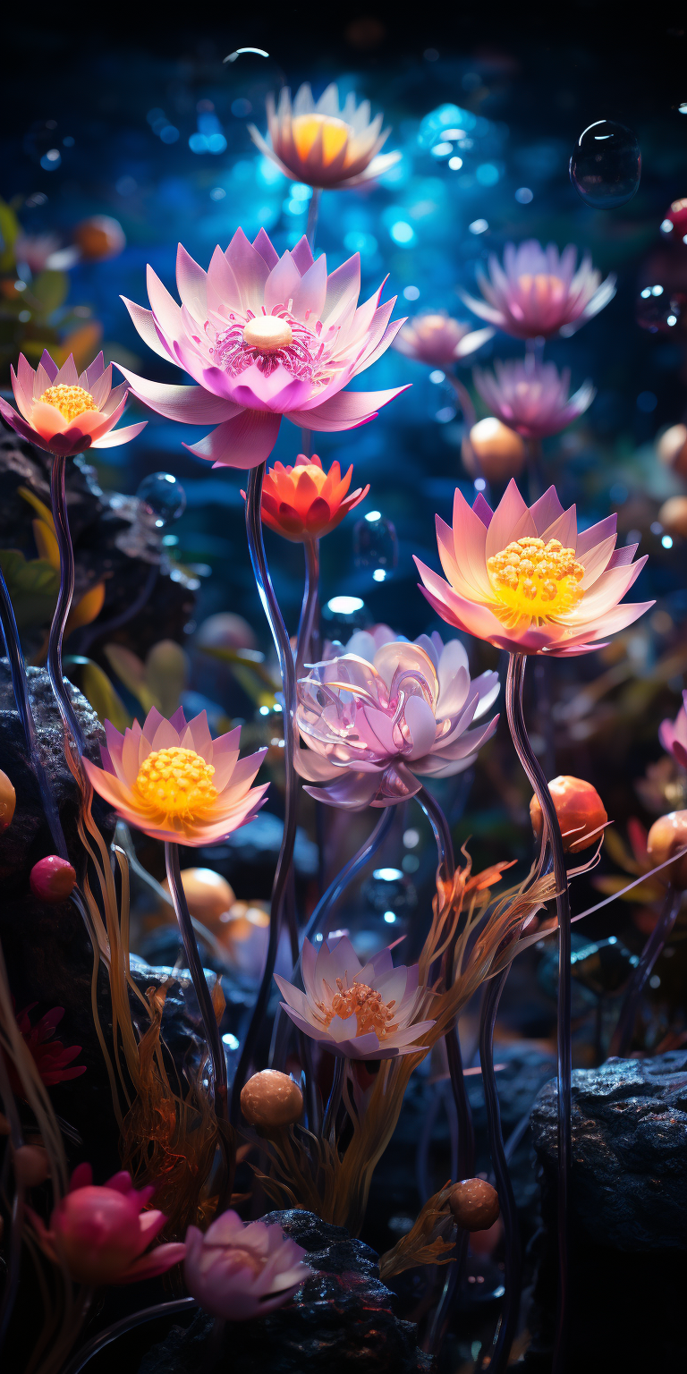 Beautiful Lotus Flower in Full Bloom